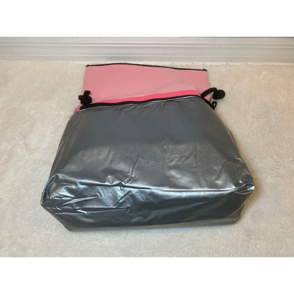2016 Victoria's Secret Insulated Neoprene Cooler Tote Bag Black Pink Gently Used